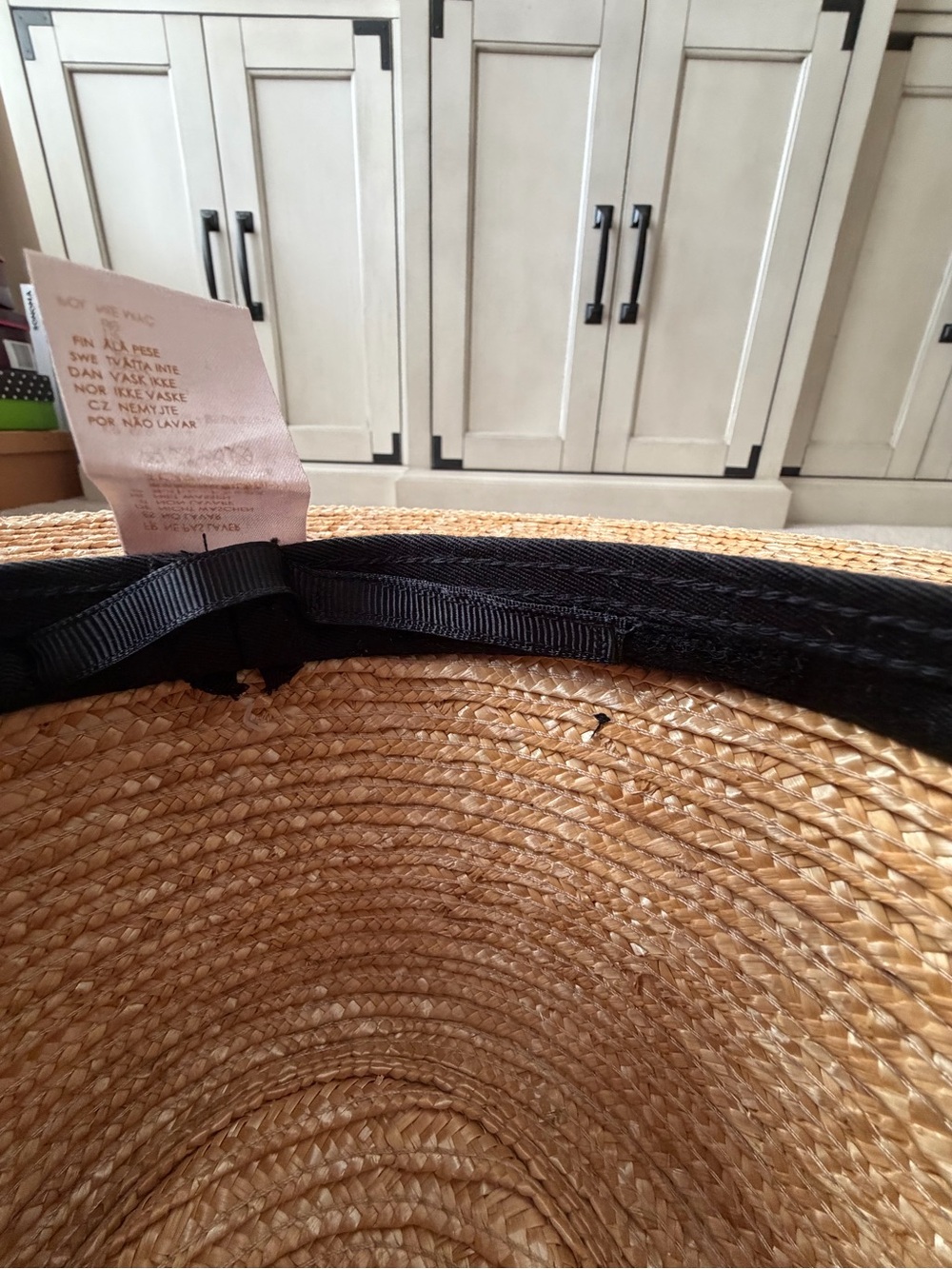 Brixton Natural Straw Sun Hat with Black Band - Picture 6 of 6